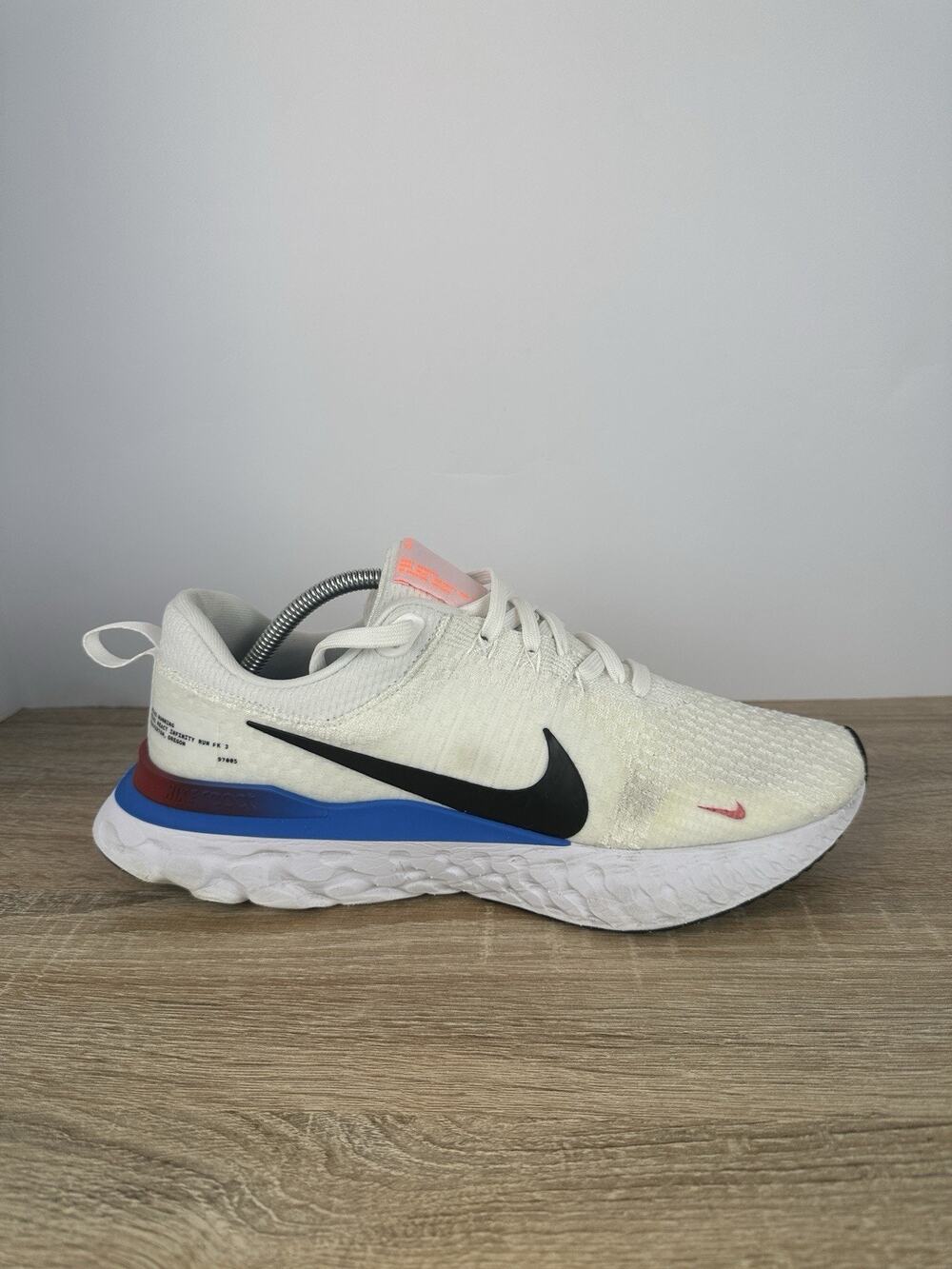 Nike React Infinity Run Flyknit 3 Men’s 11.5 White Running Shoes FJ3894-100